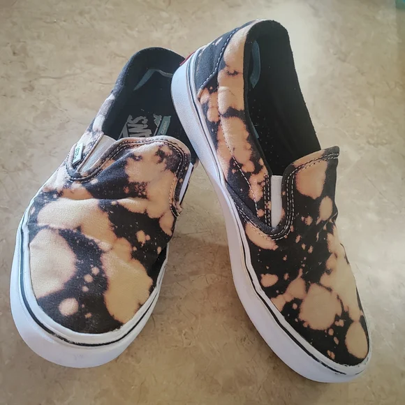 Custom top bleached vans